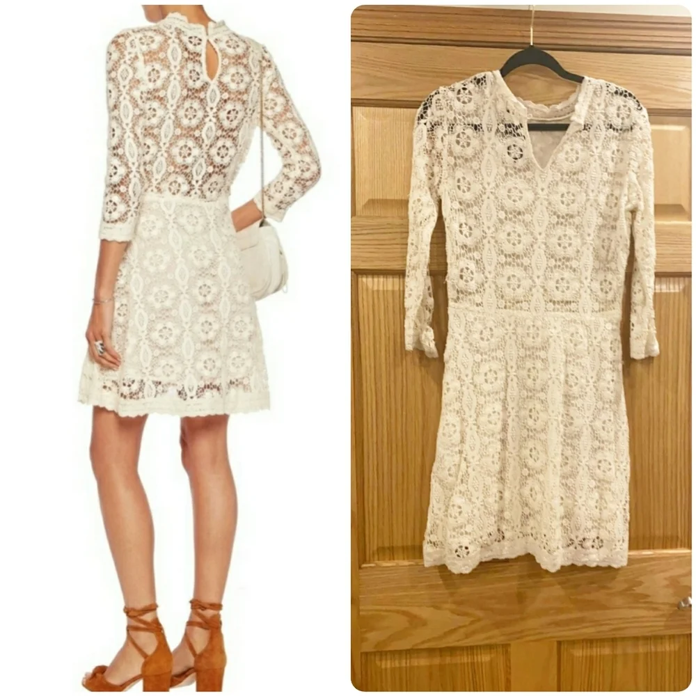Maje Robe En Dentelle Lace Dress - Picture 1 of 16